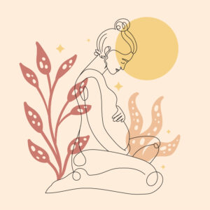 grafika těhotné ženy